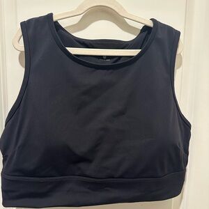 TAVI High-Neck Ebony Sports Bra - Women’s Supportive Activewear